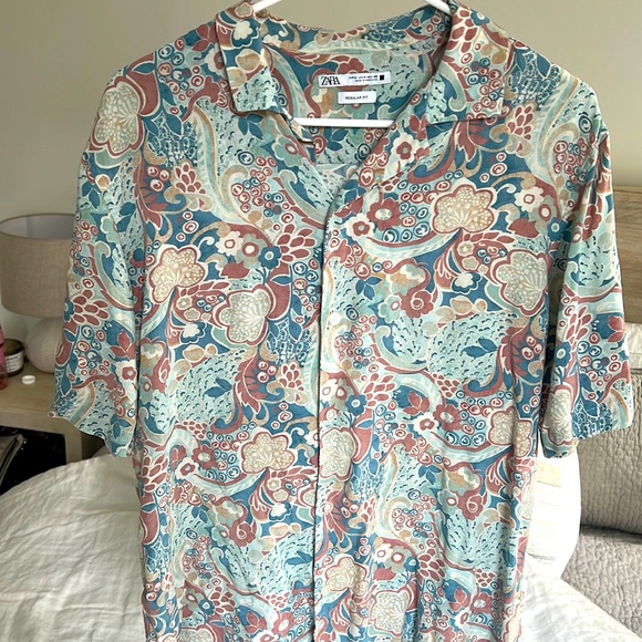 Zara Shirts Zara Camp Collar Shirt Poshmark